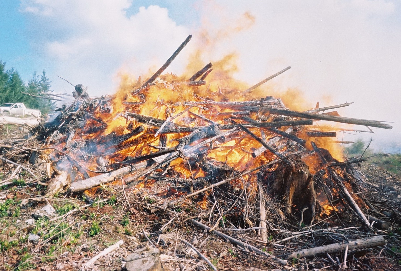 Slash Pile burn in Victoria