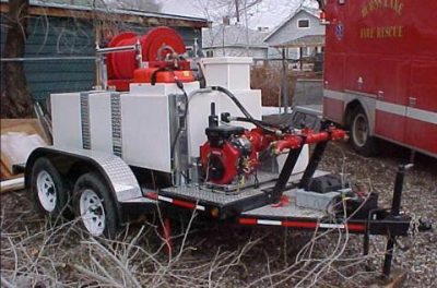 slip on skid unit on trailer